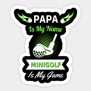 Mini Golf Papa Golfers Golf Player Fun Sticker